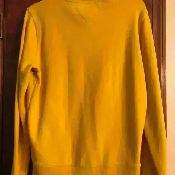 VINTAGE TOMMY HILFIGER Y2K YELLOW LONG SLEEVE  UPSTATE NY LOGO SWEATSHIRT SZ S - Picture 2 of 6